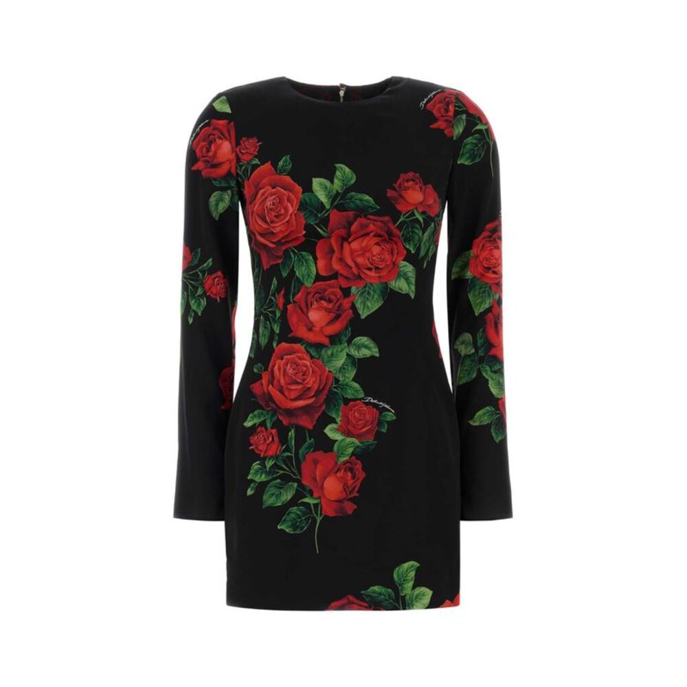 Dolce & Gabbana Women Printed Stretch Silk Mini Dress